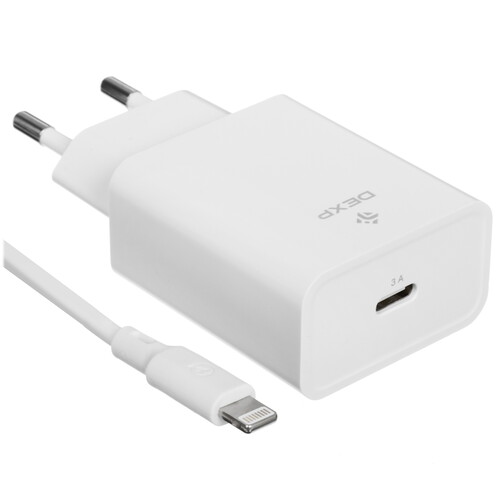 Купить Сетевое зарядное устройство DEXP IET25CD белый  9140121. Характеристики, отзывы и цены в Донецке