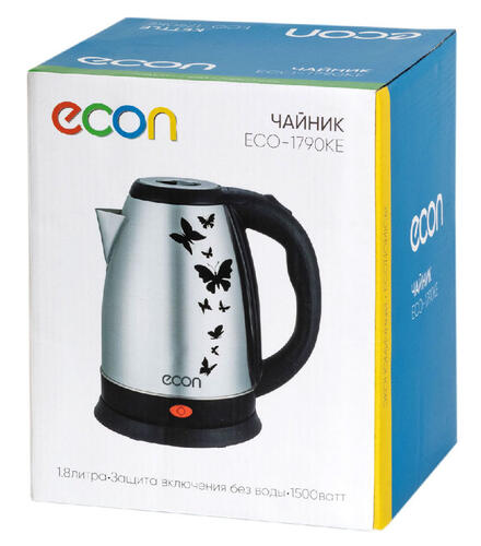 Купить Электрочайник Econ ECO-1790KE черный  9031725. Характеристики, отзывы и цены в Донецке