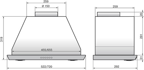 Купить Вытяжка полновстраиваемая ELIKOR Врезной блок S4 52Н-700-Э4Д серебристый  1183412. Характеристики, отзывы и цены в Донецке