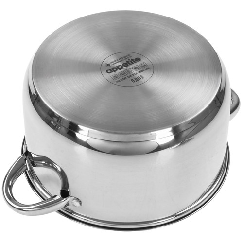 Купить Кастрюля Appetite Greta GS02603 6 л 24 см серебристый  9294705. Характеристики, отзывы и цены в Донецке