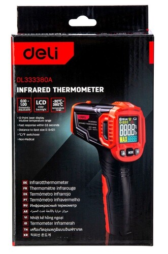 Купить Инфракрасный термометр Deli DL333380A  9310966. Характеристики, отзывы и цены в Донецке