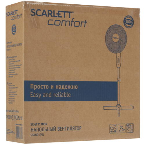 Купить Вентилятор Scarlett SC-SF111B36  черный  5025141. Характеристики, отзывы и цены в Донецке