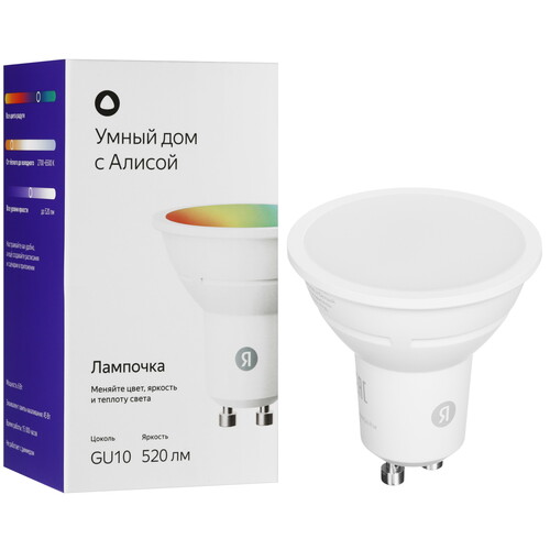 Купить Умная светодиодная лампа Яндекс YNDX-00559 RGB  5603530. Характеристики, отзывы и цены в Донецке