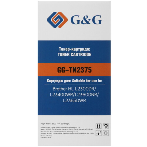 Купить Картридж лазерный G&G GG-TN2375 черный  9926291. Характеристики, отзывы и цены в Донецке