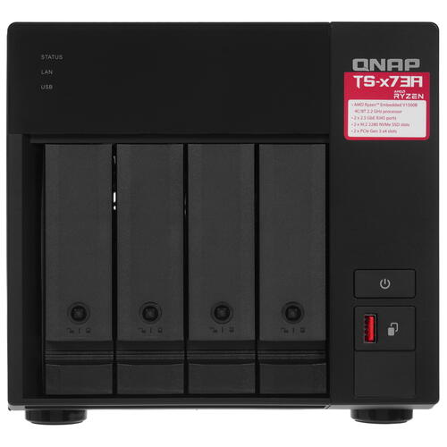 Купить Сетевое хранилище (NAS) QNAP TS-473A-8G  5357048. Характеристики, отзывы и цены в Донецке