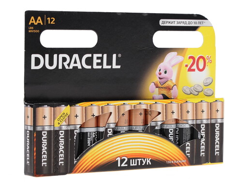 Купить Батарейка Duracell Basic AA (LR6/ER14505/FR6/R6P)  0173877. Характеристики, отзывы и цены в Донецке