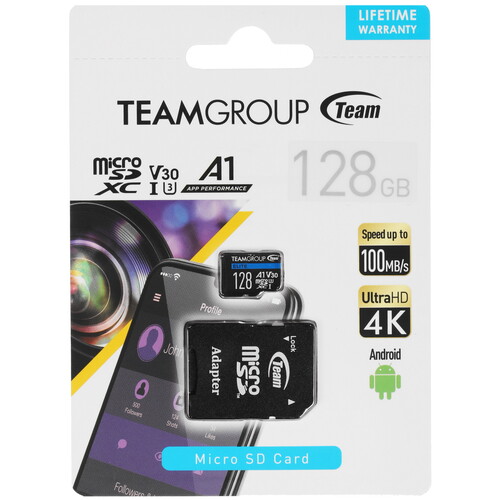 Купить Карта памяти TEAMGROUP Elite microSDXC 128 ГБ [TEAUSDX128GIV30A103]  5006873. Характеристики, отзывы и цены в Донецке