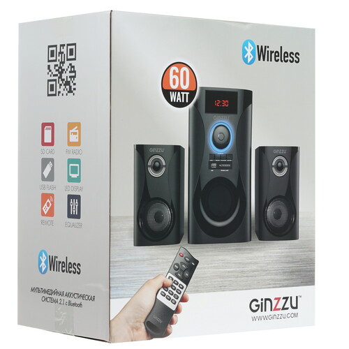 Купить Колонки Ginzzu GM-425 черный  1340732. Характеристики, отзывы и цены в Донецке