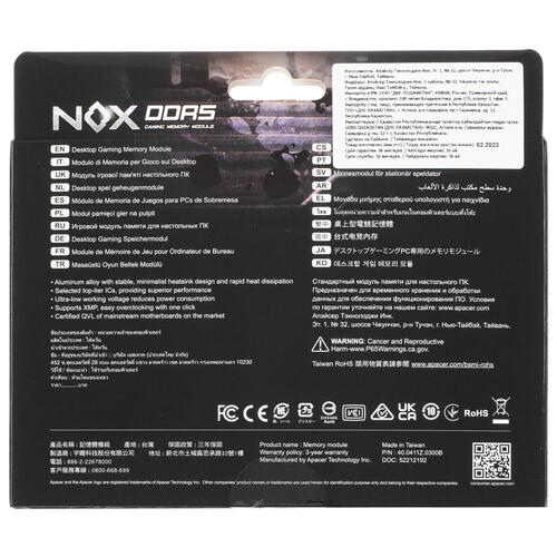 Купить Оперативная память Apacer NOX [AH5U16G60C512MBAA-1] 16 ГБ  5096169. Характеристики, отзывы и цены в Донецке