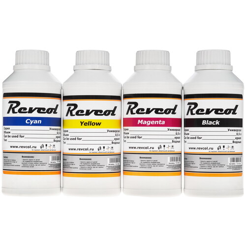 Купить Чернила водорастворимые Revcol 6734 голубой, желтый, пурпурный, черный  9239456. Характеристики, отзывы и цены в Донецке