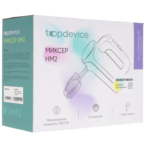 Купить Миксер TopDevice TDSHM002_WT белый  9100975. Характеристики, отзывы и цены в Донецке