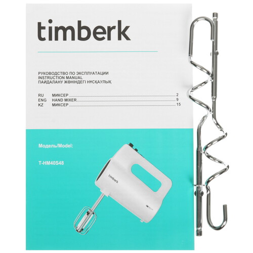 Купить Миксер Timberk T-HM40S48 белый  9115427. Характеристики, отзывы и цены в Донецке