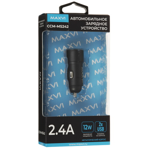 Купить Автомобильное ЗУ Maxvi CCM-MS242 черный  9313023. Характеристики, отзывы и цены в Донецке