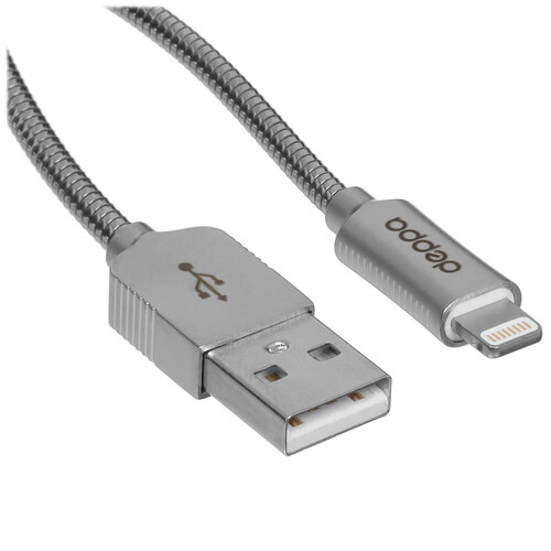 Купить Кабель круглый DEPPA Lightning 8-pin MFI - USB 2.0 Type-A серебристый 1.2 м  5467739. Характеристики, отзывы и цены в Донецке