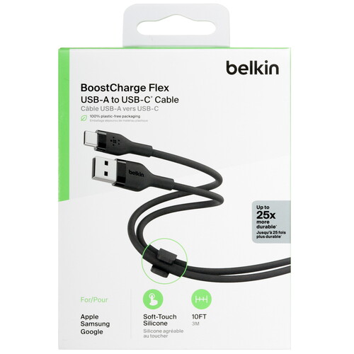 Купить Кабель круглый Belkin USB Type-C - USB 2.0 Type-A черный 3 м  5605600. Характеристики, отзывы и цены в Донецке