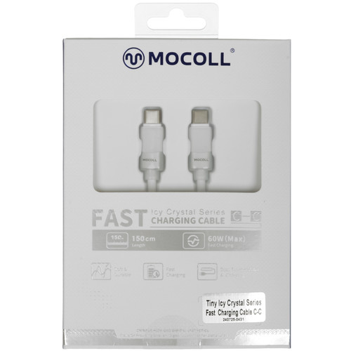 Купить Кабель MOCOLL USB Type-C - USB Type-C белый  5493018. Характеристики, отзывы и цены в Донецке