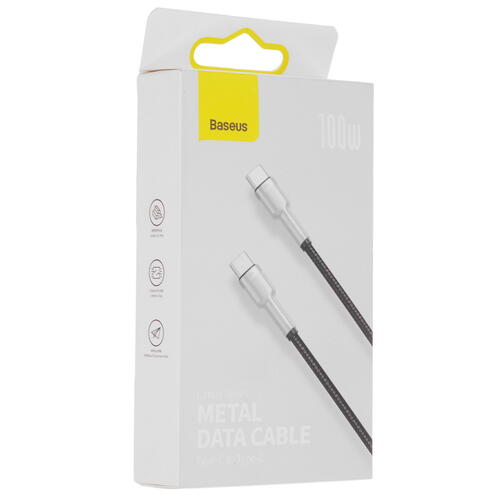 Купить Кабель круглый Baseus USB Type-C - USB Type-C черный 2 м  9907379. Характеристики, отзывы и цены в Донецке
