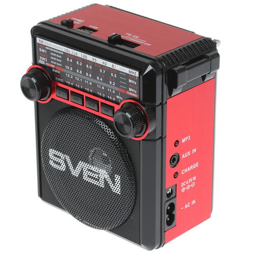 Купить Радиоприемник SVEN SRP-355 красный  1267113. Характеристики, отзывы и цены в Донецке