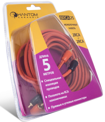 Купить Кабель   Phantom RCA x2 - RCA x2 красный  9103143. Характеристики, отзывы и цены в Донецке