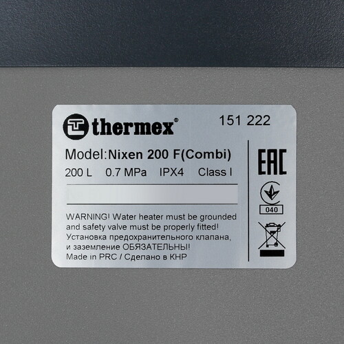 Купить Бойлер косвенного нагрева THERMEX Nixen 200 F (Combi)  9062552. Характеристики, отзывы и цены в Донецке