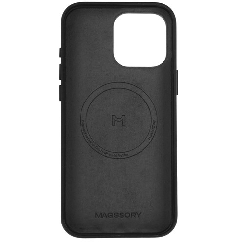 Купить Накладка  Magssory Eco Leather Case для Apple iPhone 16 Pro Max черный  9265556. Характеристики, отзывы и цены в Донецке