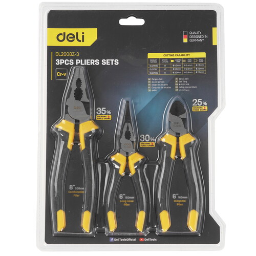 Купить Набор инструментов Deli DL2008Z-3  9278248. Характеристики, отзывы и цены в Донецке