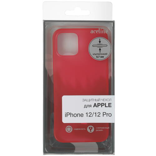 Купить Накладка  Aceline Super Slim для Apple iPhone 12/ 12 Pro красный  4751985. Характеристики, отзывы и цены в Донецке