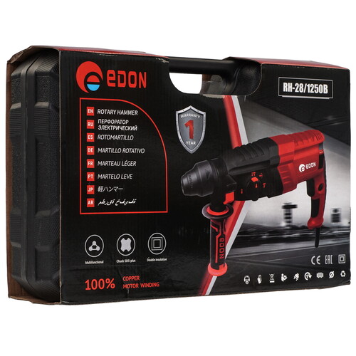 Купить Перфоратор EDON RH-28/1250B  9296450. Характеристики, отзывы и цены в Донецке