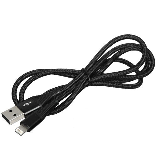 Купить Дата-кабель Riversong  Alpha S, USBA-Lightning, 1м, оплетка нейлон, 2.4А, черный  5489949. Характеристики, отзывы и цены в Донецке
