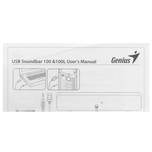 Купить Саундбар Genius SoundBar100 черный  1662802. Характеристики, отзывы и цены в Донецке