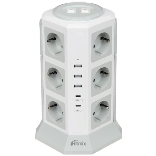 Купить Сетевой фильтр Ritmix RM-2123C Black белый  5459865. Характеристики, отзывы и цены в Донецке