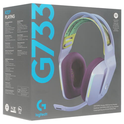Купить Беспроводные наушники Logitech G733 фиолетовый 2021  5058003. Характеристики, отзывы и цены в Донецке