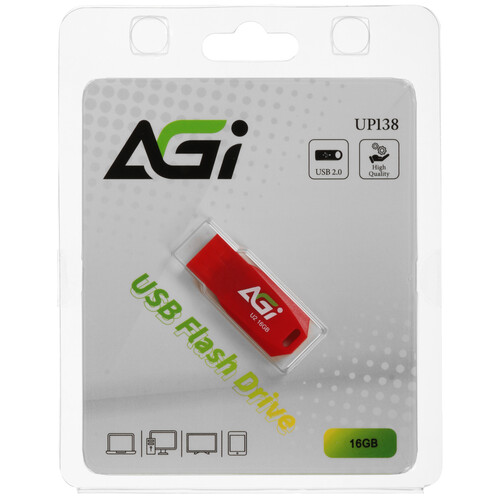 Купить Память USB Flash 16 ГБ Agi UP138 [AGI016GARUP138]  5464973. Характеристики, отзывы и цены в Донецке