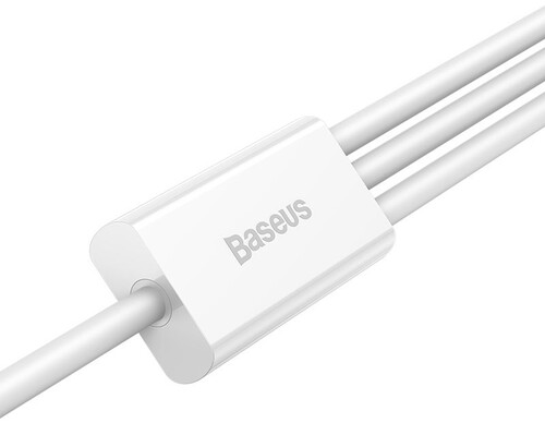Купить Кабель круглый Baseus Lightning 8-pin, micro USB, USB Type-C - USB 2.0 Type-A белый 1 м  9260737. Характеристики, отзывы и цены в Донецке