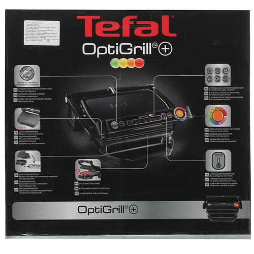Купить Гриль Tefal Optigrill+ GC712812 черный  9964135. Характеристики, отзывы и цены в Донецке