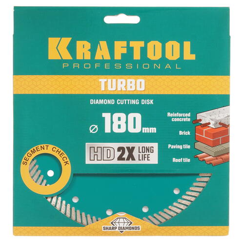 Купить Диск алмазный KRAFTOOL TURBO 36682-180  5307999. Характеристики, отзывы и цены в Донецке
