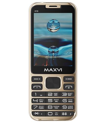 Купить Сотовый телефон Maxvi X10 золотистый/черный  1659860. Характеристики, отзывы и цены в Донецке