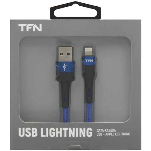 Купить Кабель круглый TFN Lightning 8-pin - USB 2.0 Type-A синий 1.2 м  5465795. Характеристики, отзывы и цены в Донецке