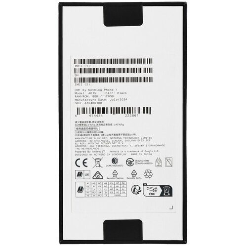 Купить 6.67" Смартфон CMF Phone 1 128 ГБ черный  5475814. Характеристики, отзывы и цены в Донецке