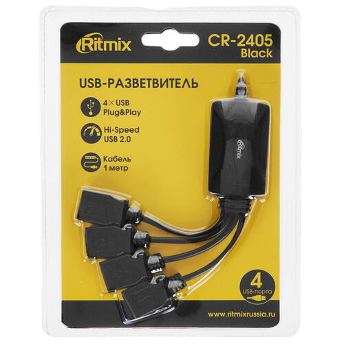 Купить USB-разветвитель Ritmix CR-2405  4809570. Характеристики, отзывы и цены в Донецке