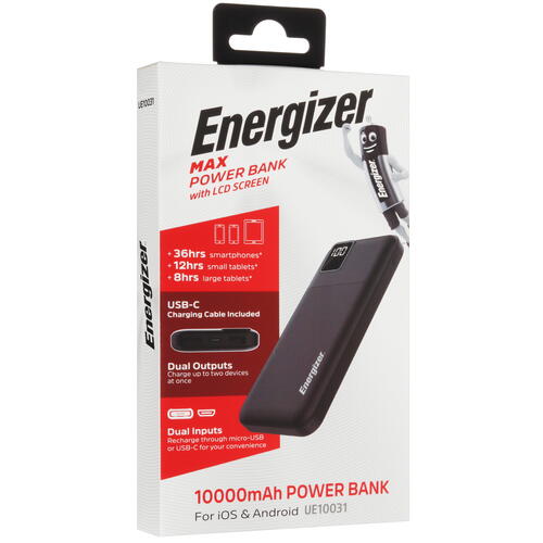 Купить Портативный аккумулятор Energizer UE10031 черный  5427092. Характеристики, отзывы и цены в Донецке