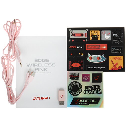 Купить Беспроводные/проводные наушники ARDOR GAMING Edge Wireless розовый 2025  9184111. Характеристики, отзывы и цены в Донецке