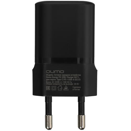 Купить Сетевое зарядное устройство QUMO 43013 черный  5417437. Характеристики, отзывы и цены в Донецке