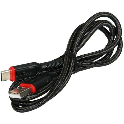 Купить Кабель круглый Hoco USB Type-C - USB 2.0 Type-A черный 1 м  5475033. Характеристики, отзывы и цены в Донецке
