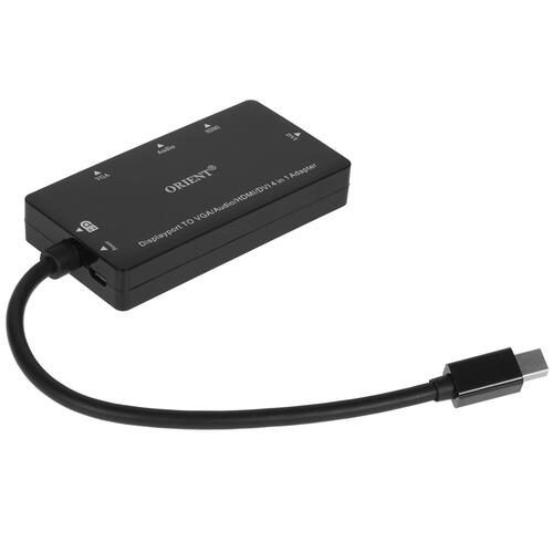 Купить Переходник однонаправленный Orient mini DisplayPort - HDMI+VGA+DVI-I+Jack 3.5, 0.2 м  5415949. Характеристики, отзывы и цены в Донецке