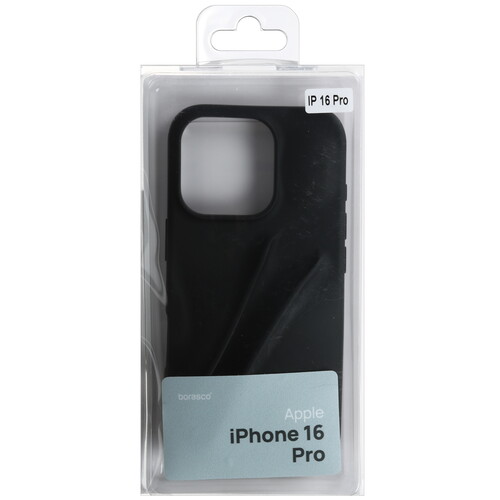 Купить Накладка  BoraSCO для Apple iPhone 16 Pro черный  5498126. Характеристики, отзывы и цены в Донецке