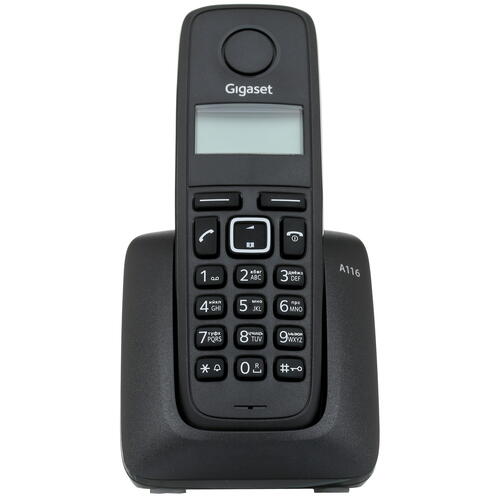 Купить Телефон беспроводной (DECT) Gigaset A116 RUS BLACK  1271503. Характеристики, отзывы и цены в Донецке