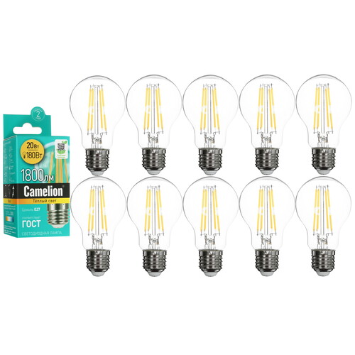 Купить Лампа светодиодная Camelion LED20-A60-FL/830/E27  5644353. Характеристики, отзывы и цены в Донецке