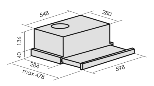 Купить Вытяжка телескопическая LAUF LUNA 600 бежевый/бежевый  9185536. Характеристики, отзывы и цены в Донецке