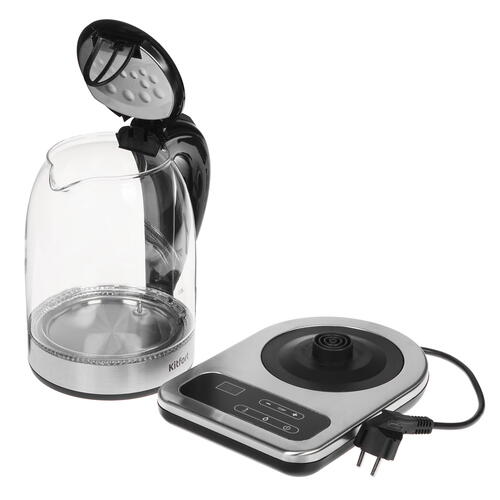 Купить Электрочайник Kitfort KT-657 серебристый  8152716. Характеристики, отзывы и цены в Донецке